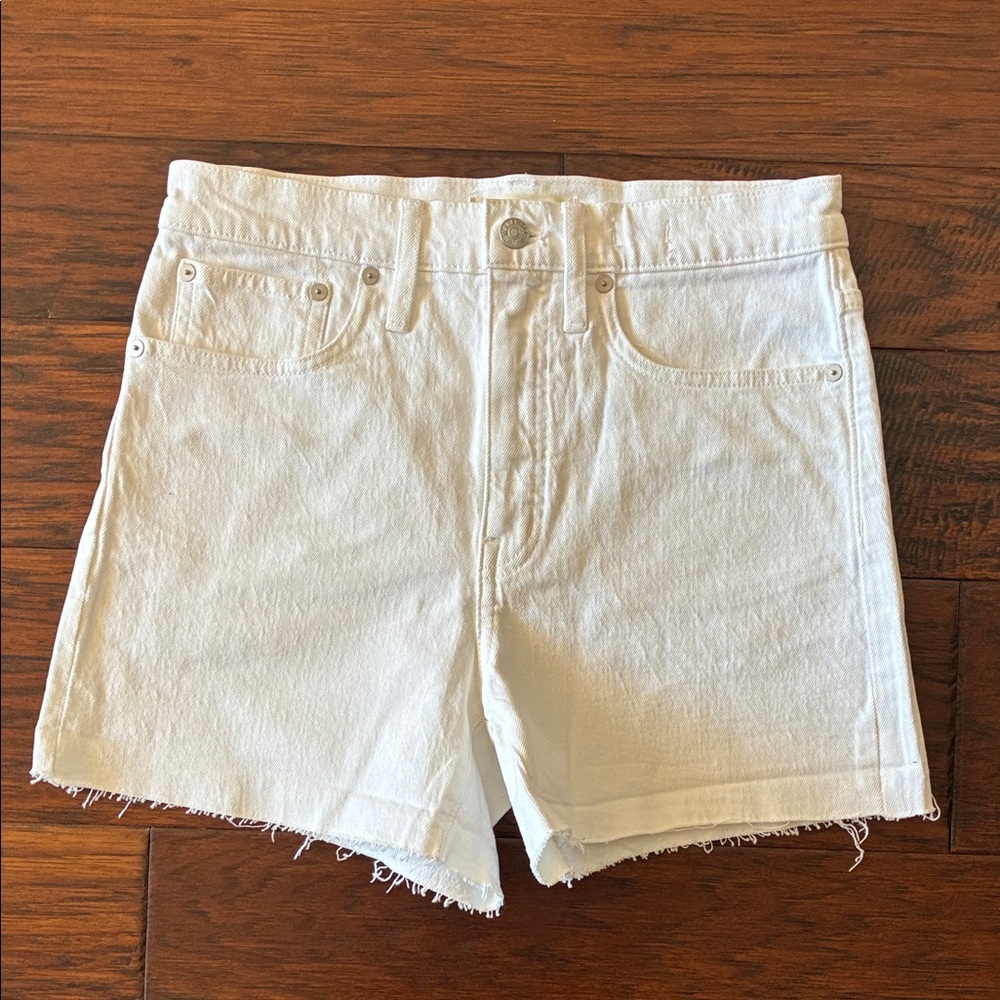 NWT Madewell White high rise Denim Shorts